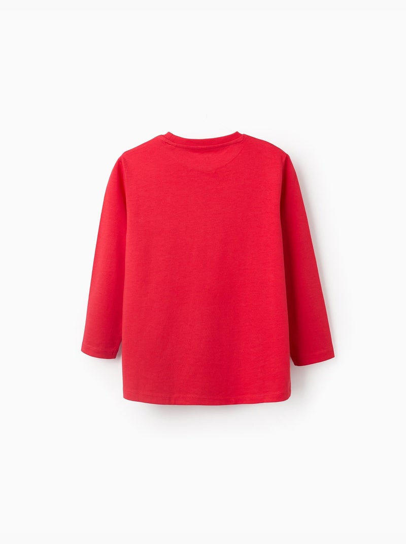 Confezione da 2 T-shirt in cotone a manica lunga Rosso - Kiabi