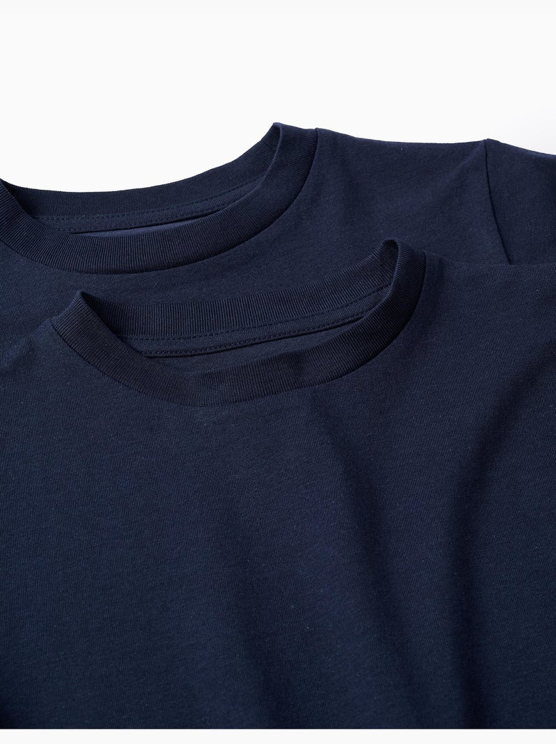 Confezione da 2 T-shirt in cotone Blu scuro - Kiabi