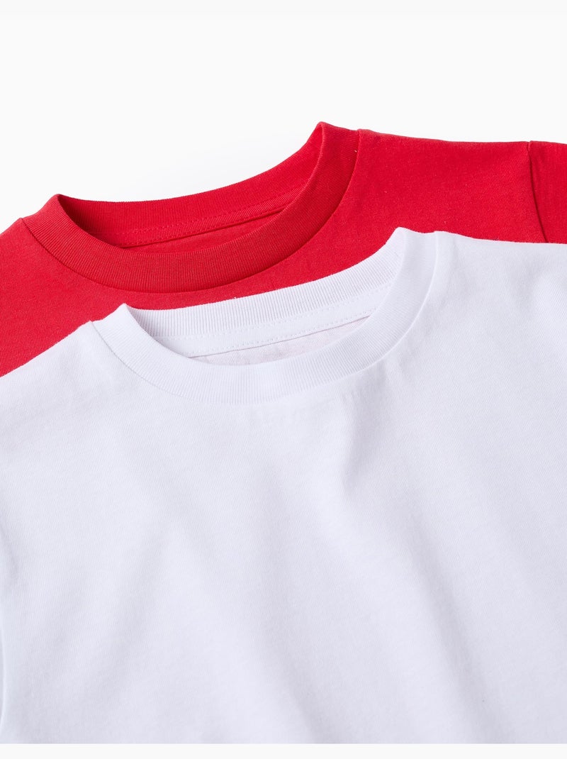 Confezione da 2 T-shirt in cotone Rosso - Kiabi