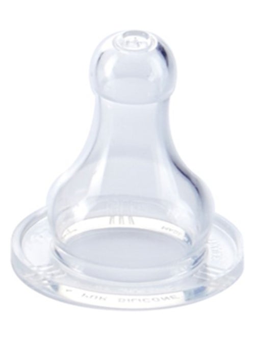 Confezione da 2 tettarelle in silicone Thermobaby anti-coliche flusso 2 trasparenti - Kiabi
