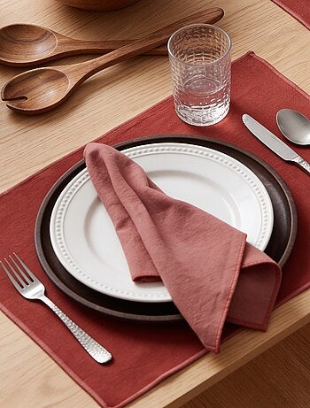 Set di 2 tovagliette/tovaglioli tinta unita 2 in 1 32 x 40 cm - Kiabi Home