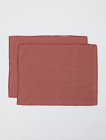 Set di 2 tovagliette/tovaglioli tinta unita 2 in 1 32 x 40 cm - Kiabi Home