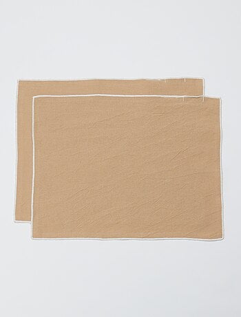 Set di 2 tovagliette/tovaglioli tinta unita 2 in 1 32 x 40 cm - Kiabi Home