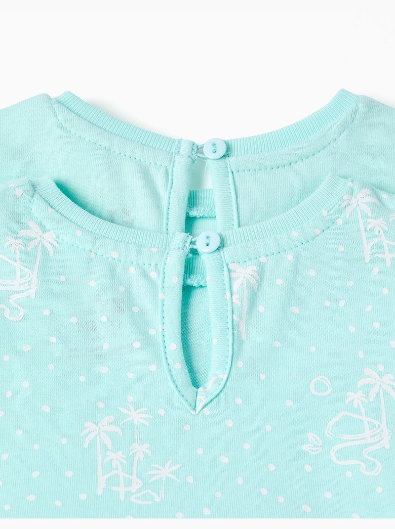 Confezione da 2 vestiti a manica corta lisci/stampati Blu chiaro - Kiabi