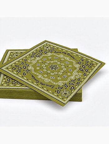 Confezione da 20 tovaglioli di carta a forma di bandana