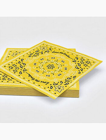 Confezione da 20 tovaglioli di carta a forma di bandana