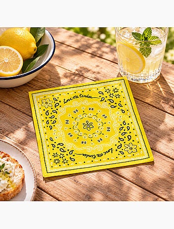 Confezione da 20 tovaglioli di carta a forma di bandana