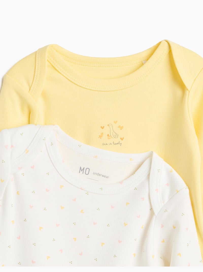 Confezione da 3 body a maniche lunghe, mo fashion Multicolore - Kiabi