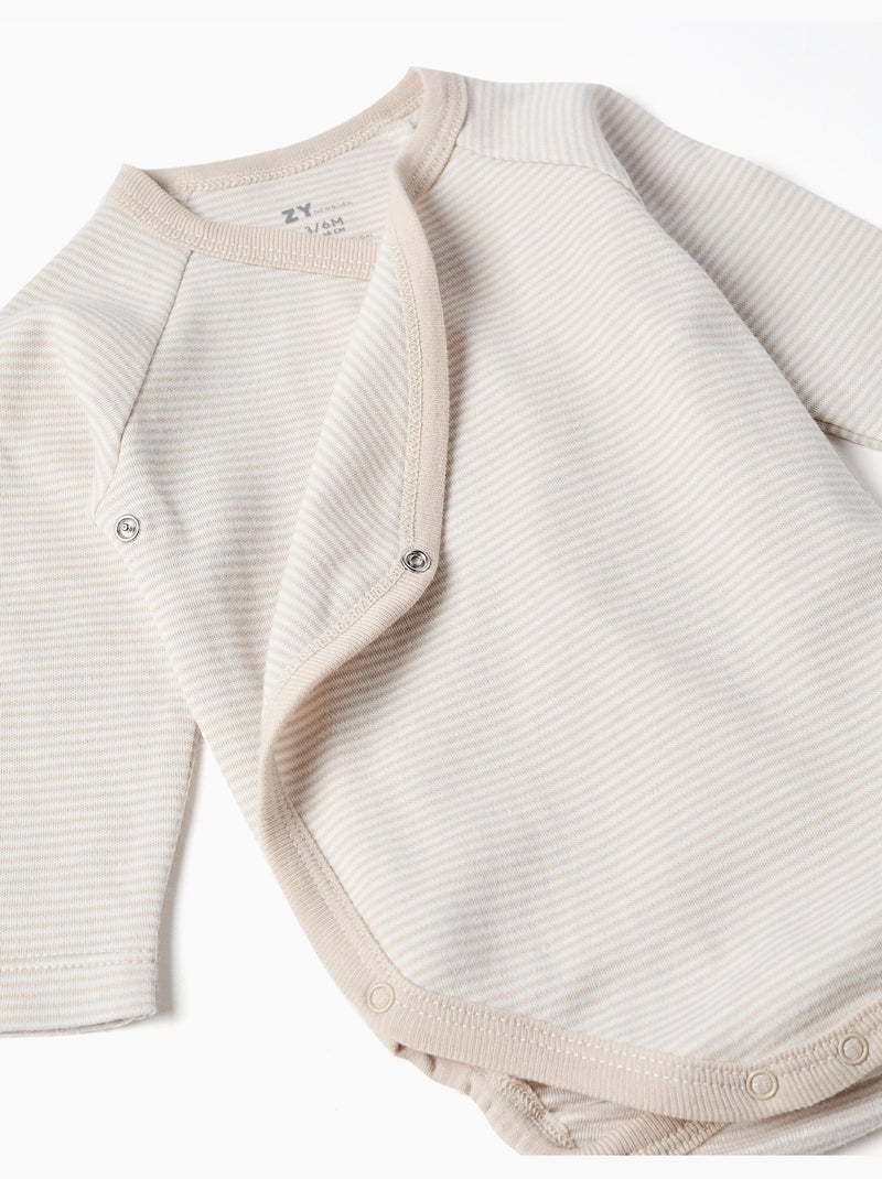 Confezione da 3 body a portafoglio in cotone Bianco - Kiabi