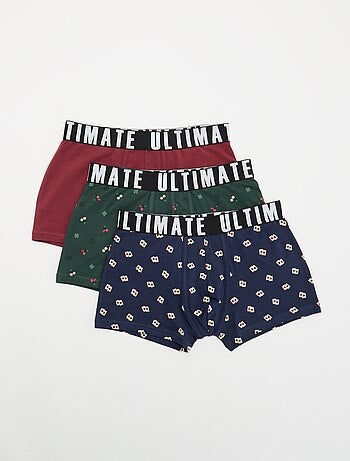 Set di 3 boxer fantasia