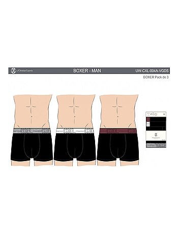 Confezione da 3 Boxer LACROIX CXL