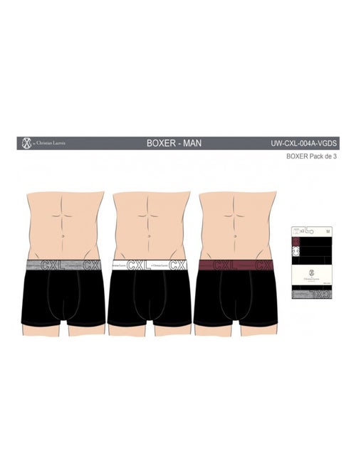 Confezione da 3 Boxer LACROIX CXL - Kiabi Confezione da 3 Boxer LACROIX CXL - Kiabi