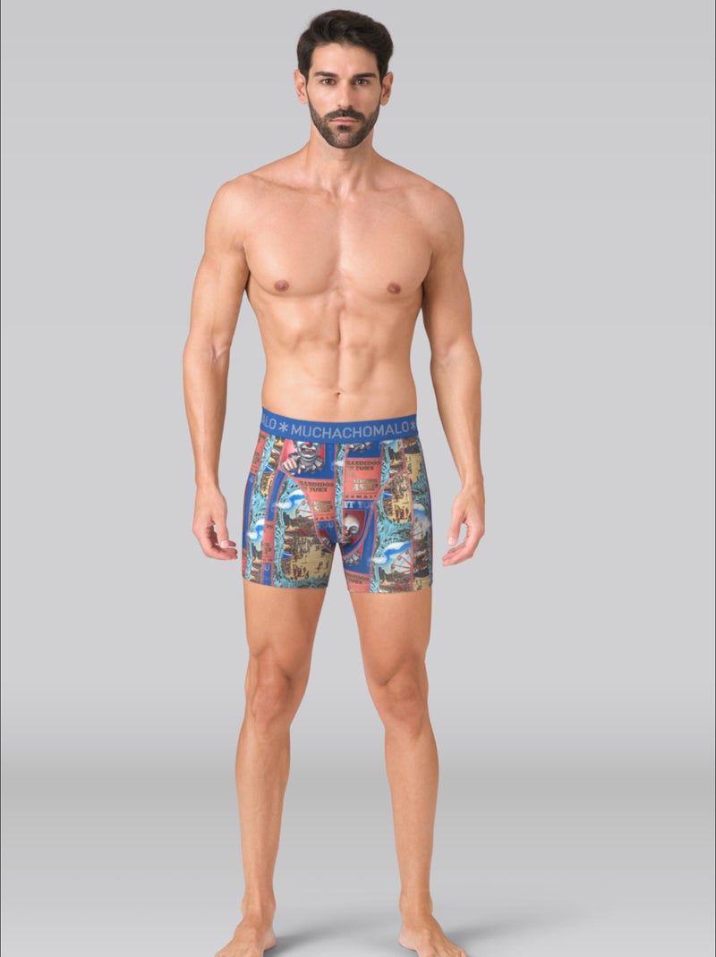 Confezione da 3 boxer Muchachomalo Blu Nero Blu - Kiabi