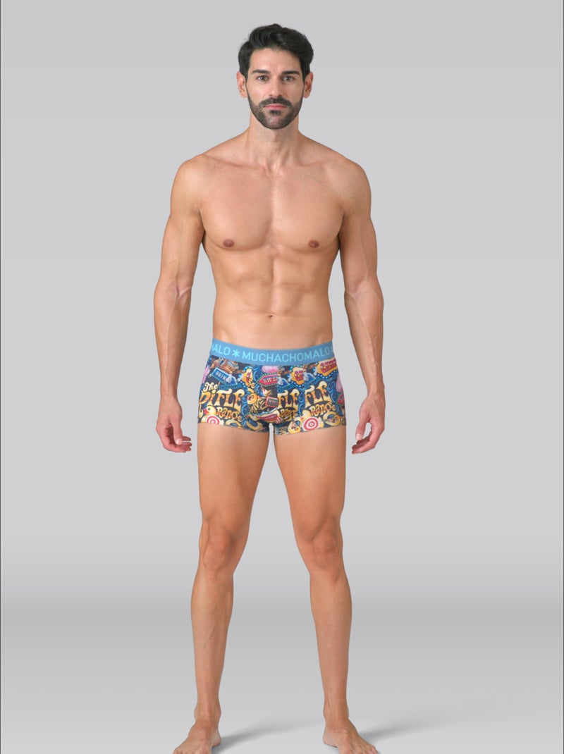 Confezione da 3 boxer Muchachomalo Blu Nero Blu - Kiabi