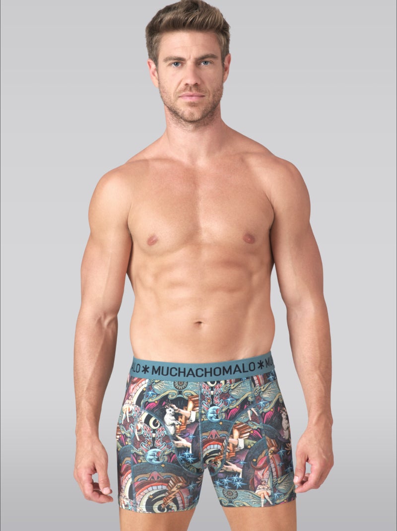 Confezione da 3 boxer Muchachomalo Blu Nero Blu - Kiabi