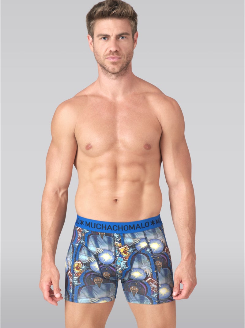 Confezione da 3 boxer Muchachomalo Blu Nero Blu - Kiabi