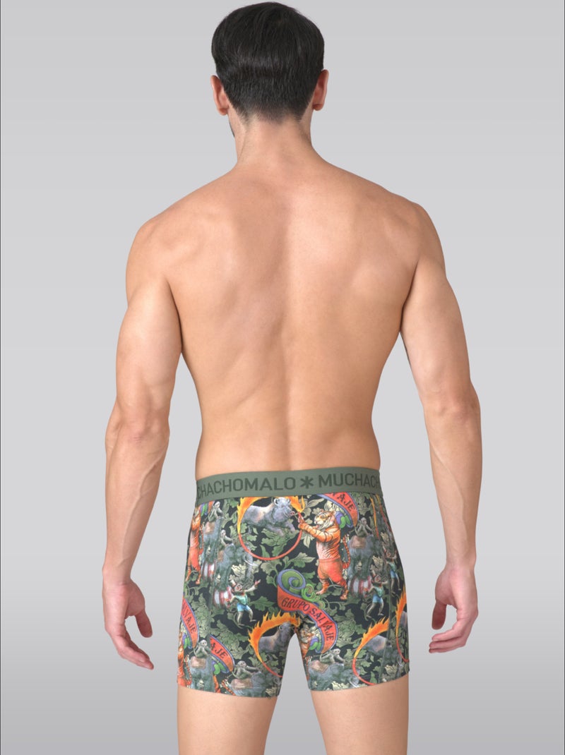 Confezione da 3 boxer Muchachomalo Nero Verde Nero - Kiabi