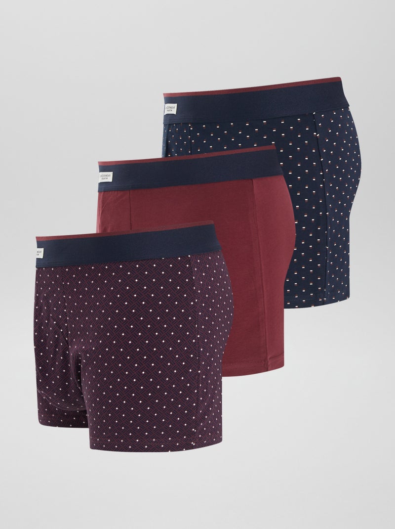 Confezione da 3 boxer ROSSO - Kiabi