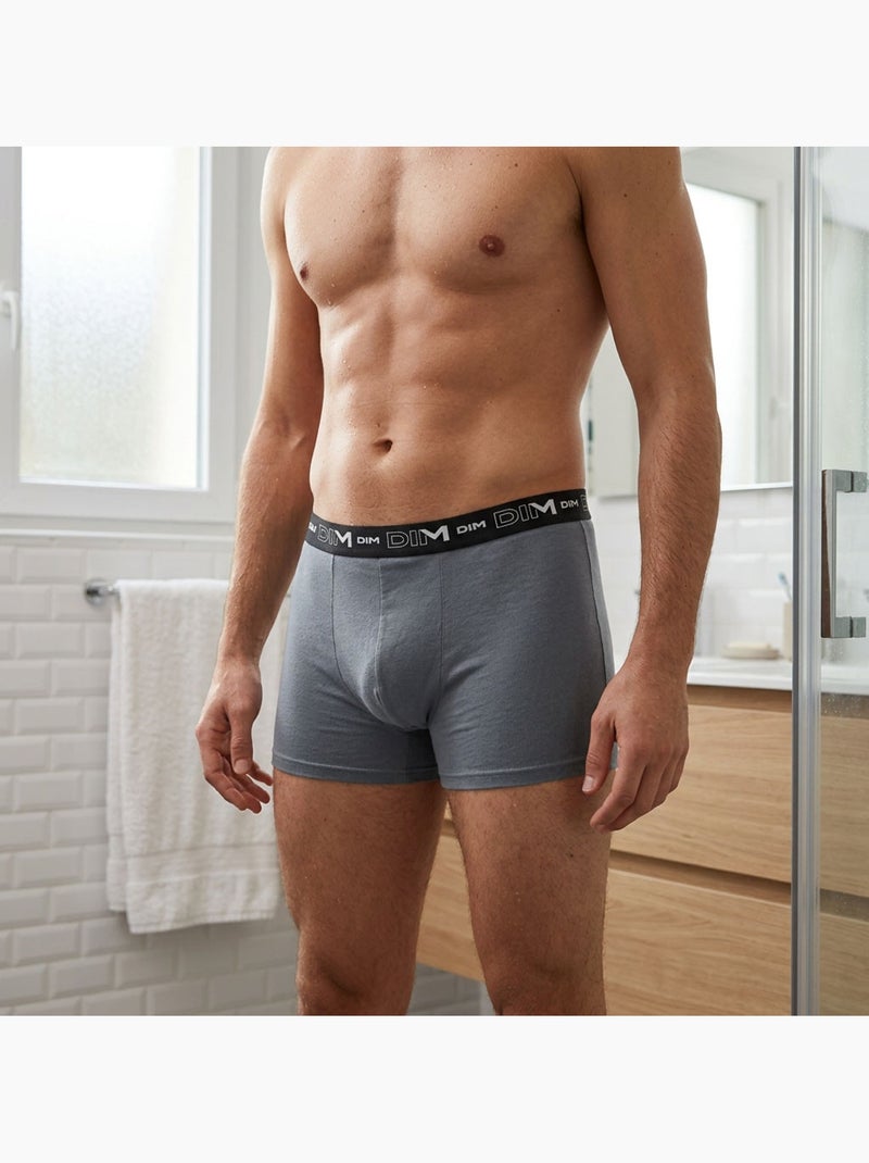 Confezione da 3 boxer uomo cotone stretch Blu azzurro - Kiabi
