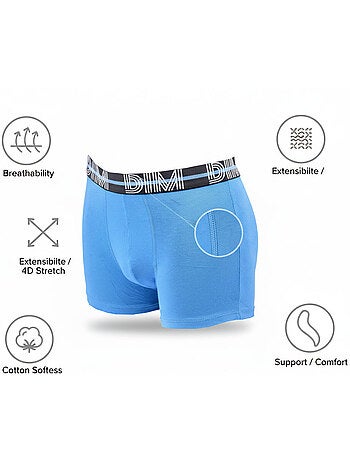 Confezione da 3 boxer uomo cotone stretch