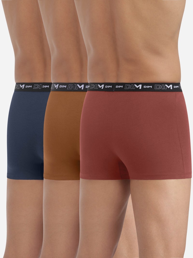 Confezione da 3 boxer uomo cotone stretch Cammello - Kiabi