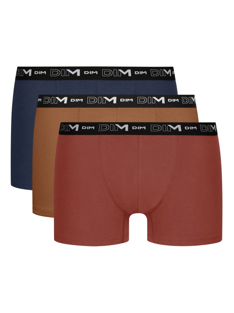 Confezione da 3 boxer uomo cotone stretch Cammello - Kiabi