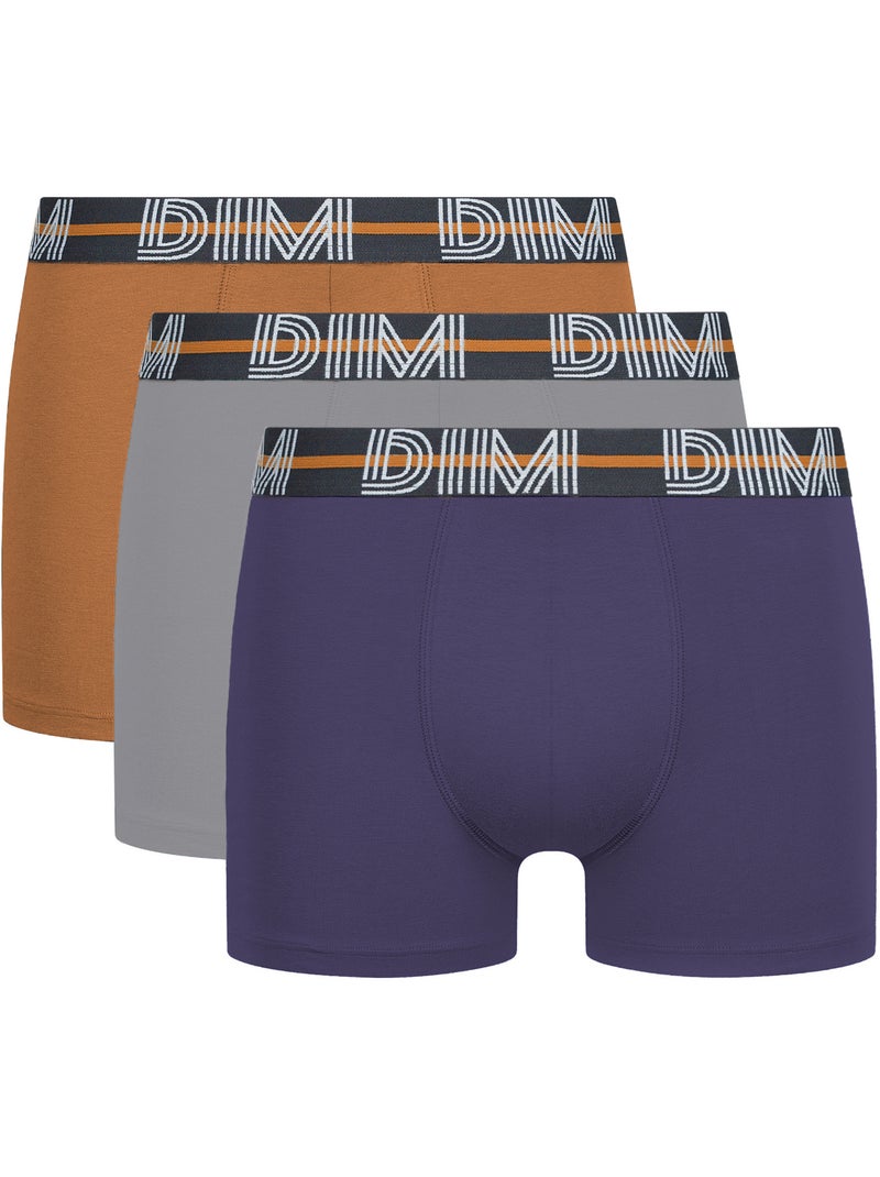 Confezione da 3 boxer uomo cotone stretch Marrone chiaro - Kiabi