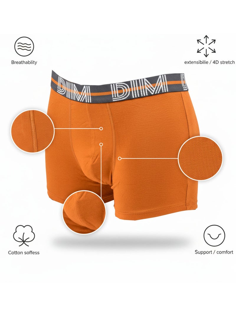 Confezione da 3 boxer uomo cotone stretch Marrone chiaro - Kiabi