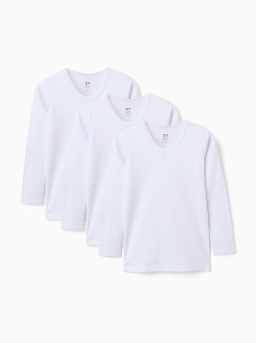 Confezione da 3 maglie intime a manica lunga in cotone spazzolato - Kiabi Confezione da 3 maglie intime a manica lunga in cotone spazzolato - Kiabi