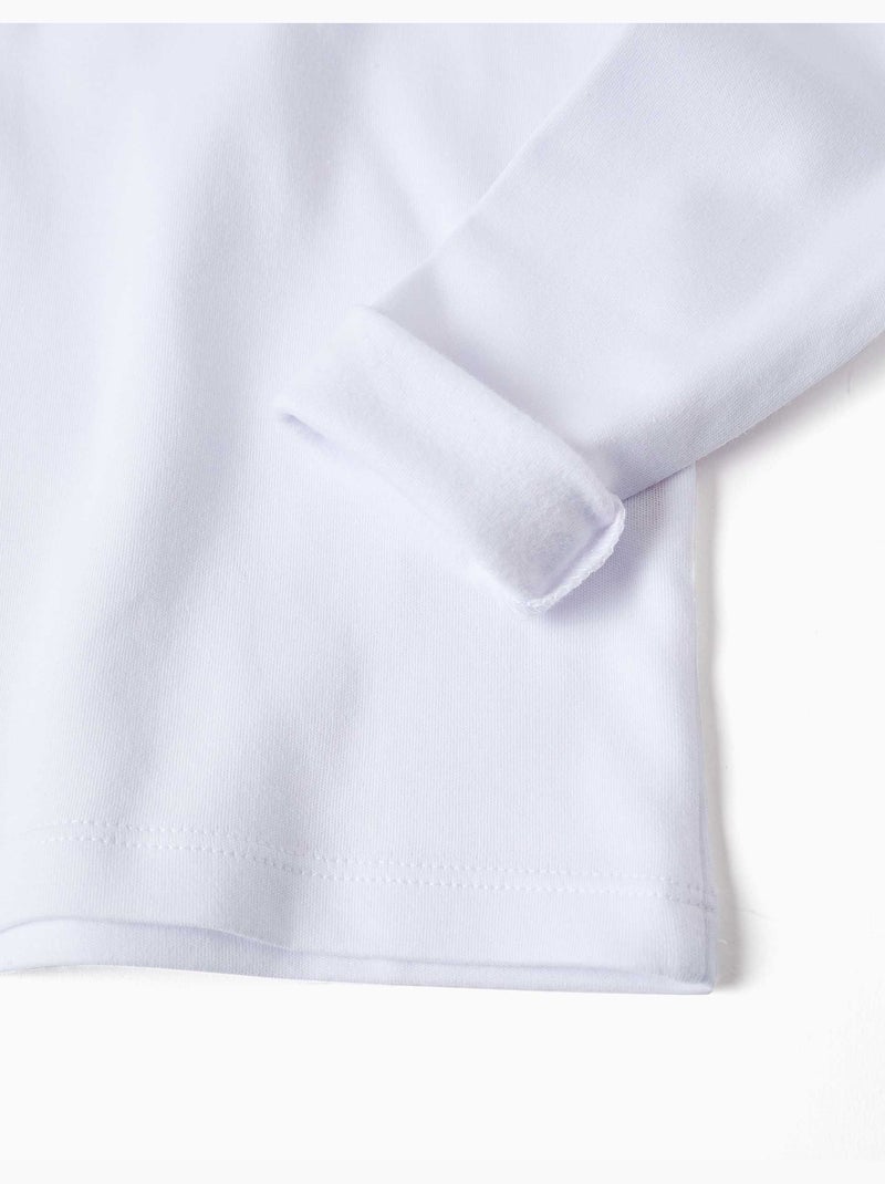 Confezione da 3 maglie intime a manica lunga in cotone spazzolato Bianco - Kiabi