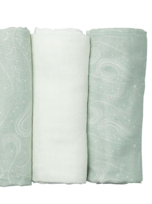 Confezione da 3 mussole oeko-tex® standard 100 - Kiabi Confezione da 3 mussole oeko-tex® standard 100 - Kiabi