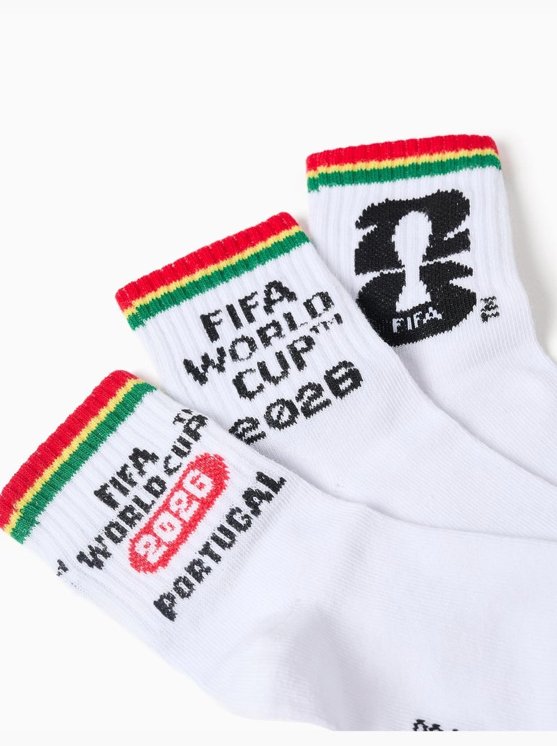 Confezione da 3 paia di calzini della Coppa del Mondo FIFA 2026 Bianco - Kiabi