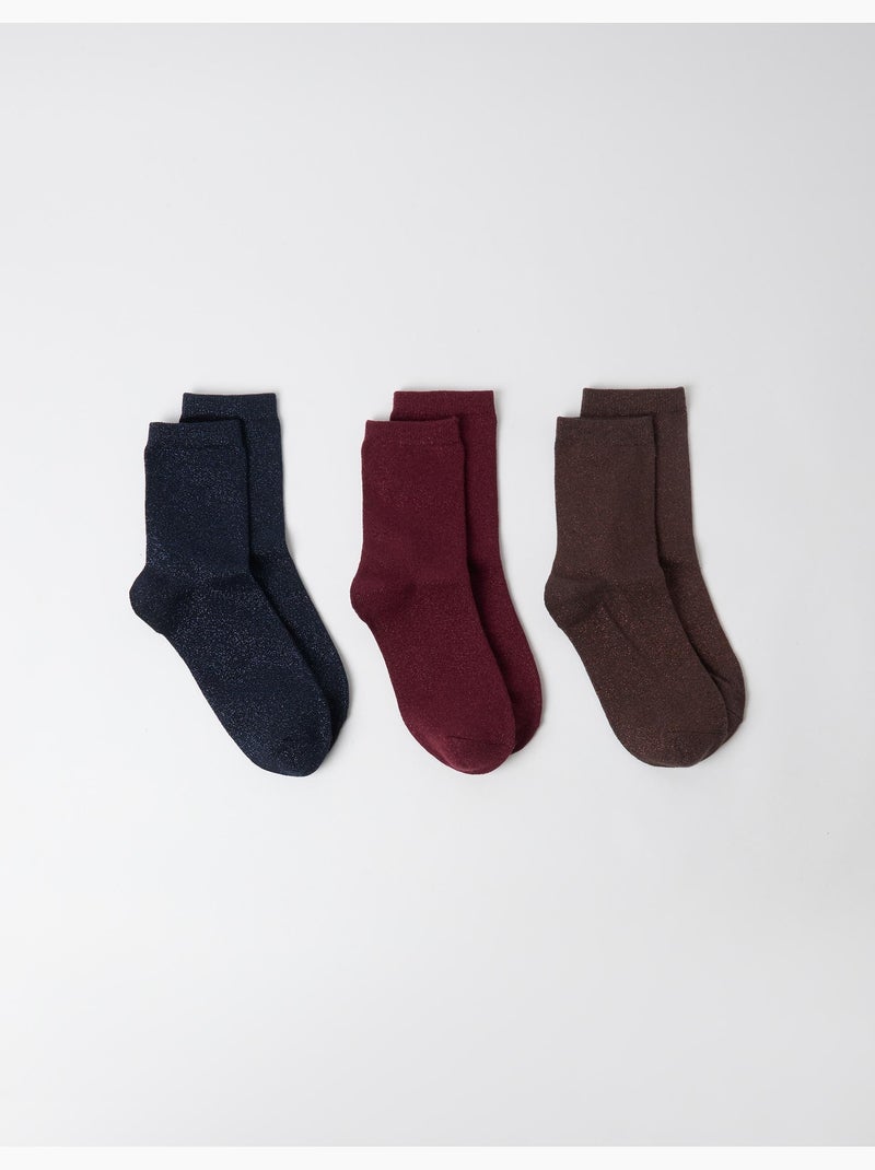 Confezione da 3 paia di calzini, mo fashion Blu - Kiabi