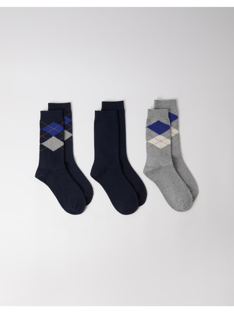Confezione da 3 paia di calzini, mo fashion Blu - Kiabi