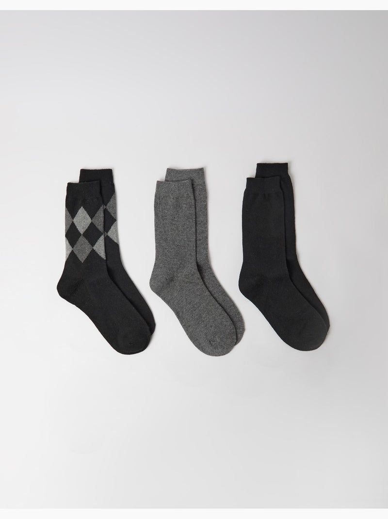 Confezione da 3 paia di calzini, mo fashion Nero - Kiabi