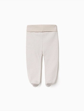 Confezione da 3 pantaloni con piedi in cotone