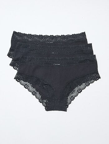 Confezione da 3 shorty a costine sottili