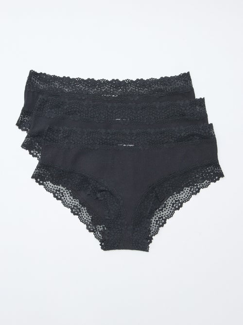 Confezione da 3 shorty a costine sottili - Kiabi