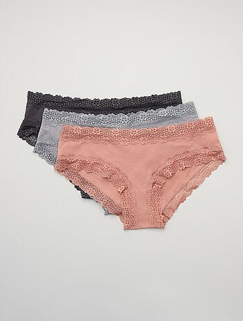 Confezione da 3 shorty a costine sottili