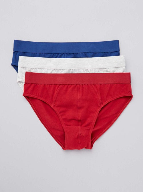 Confezione da 3 slip a tinta unita - Kiabi