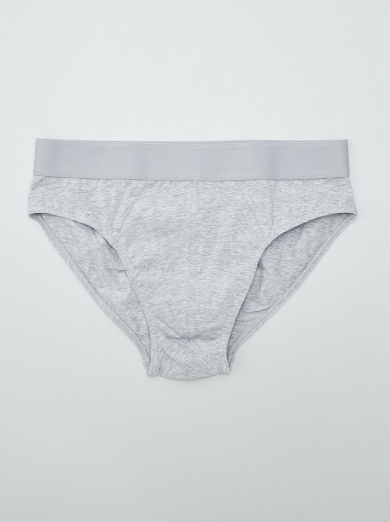 Confezione da 3 slip a tinta unita VERDE - Kiabi