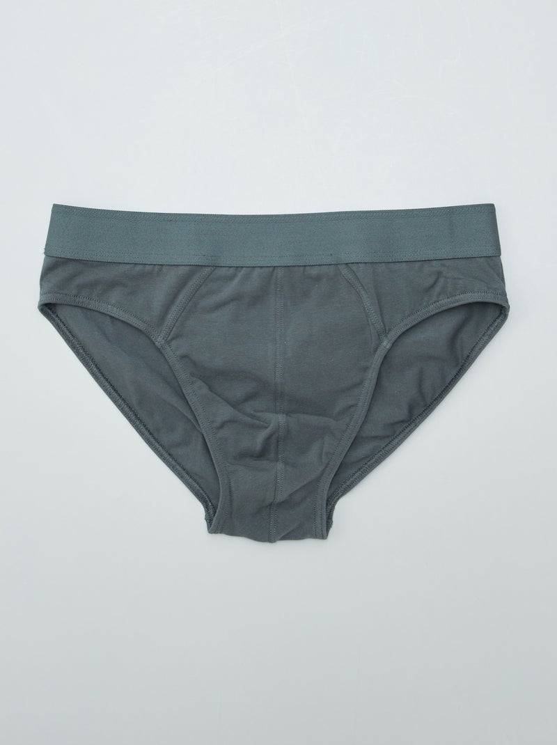 Confezione da 3 slip a tinta unita VERDE - Kiabi