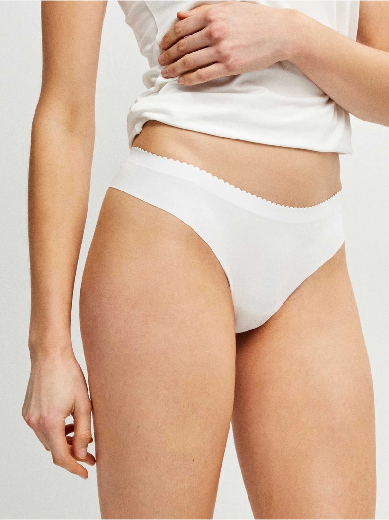 Confezione da 3 slip brasiliani senza cuciture in tessuto di microfibra Multicolore - Kiabi
