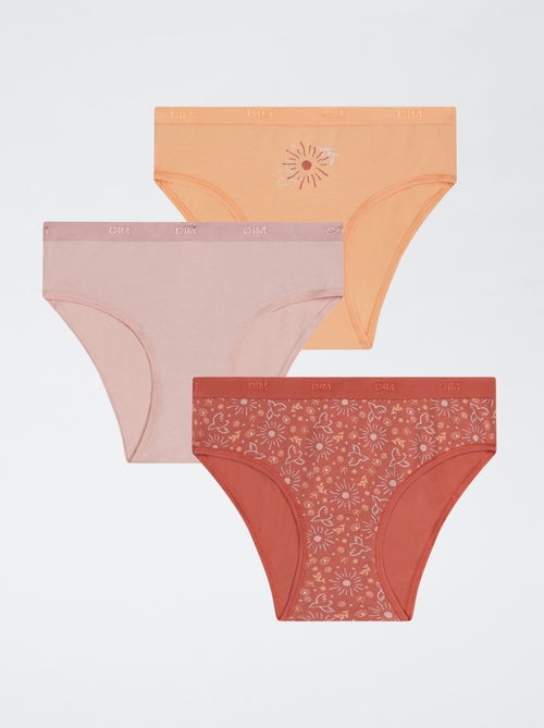 Confezione da 3 slip 'DIM' in cotone tinta unita - Kiabi