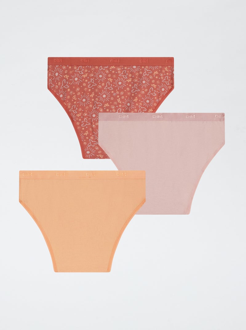 Confezione da 3 slip 'DIM' in cotone tinta unita Giallo - Kiabi