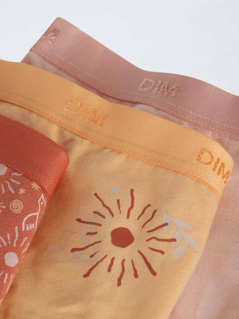 Confezione da 3 slip 'DIM' in cotone tinta unita Giallo - Kiabi