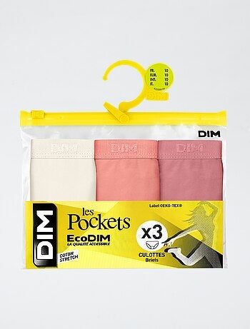 Confezione da 3 slip 'DIM' tinta unita
