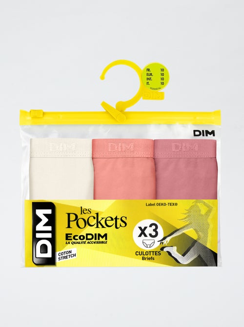 Confezione da 3 slip 'DIM' tinta unita - Kiabi