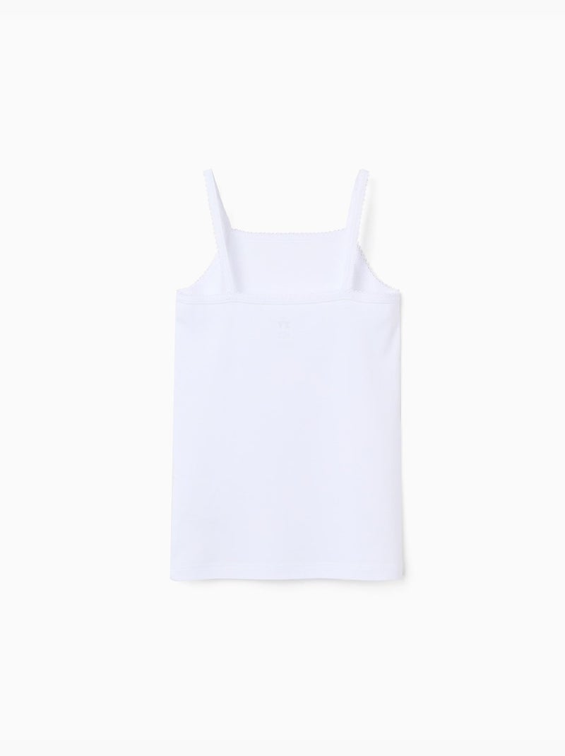 Confezione da 3 top con spalline in cotone Bianco - Kiabi