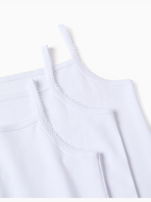 Confezione da 3 top con spalline in cotone - Kiabi